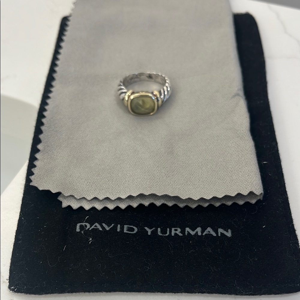 David Yurman Citrine Nobless Cocktail Ring - Vintage 1990s